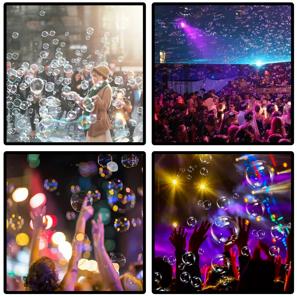 YUER NEW 20W Bubble Machine, Remote/DMX512 Control, 4-5m Spray Height, Stage Effect for Parties  Events, DJ Shows,wedding Bar