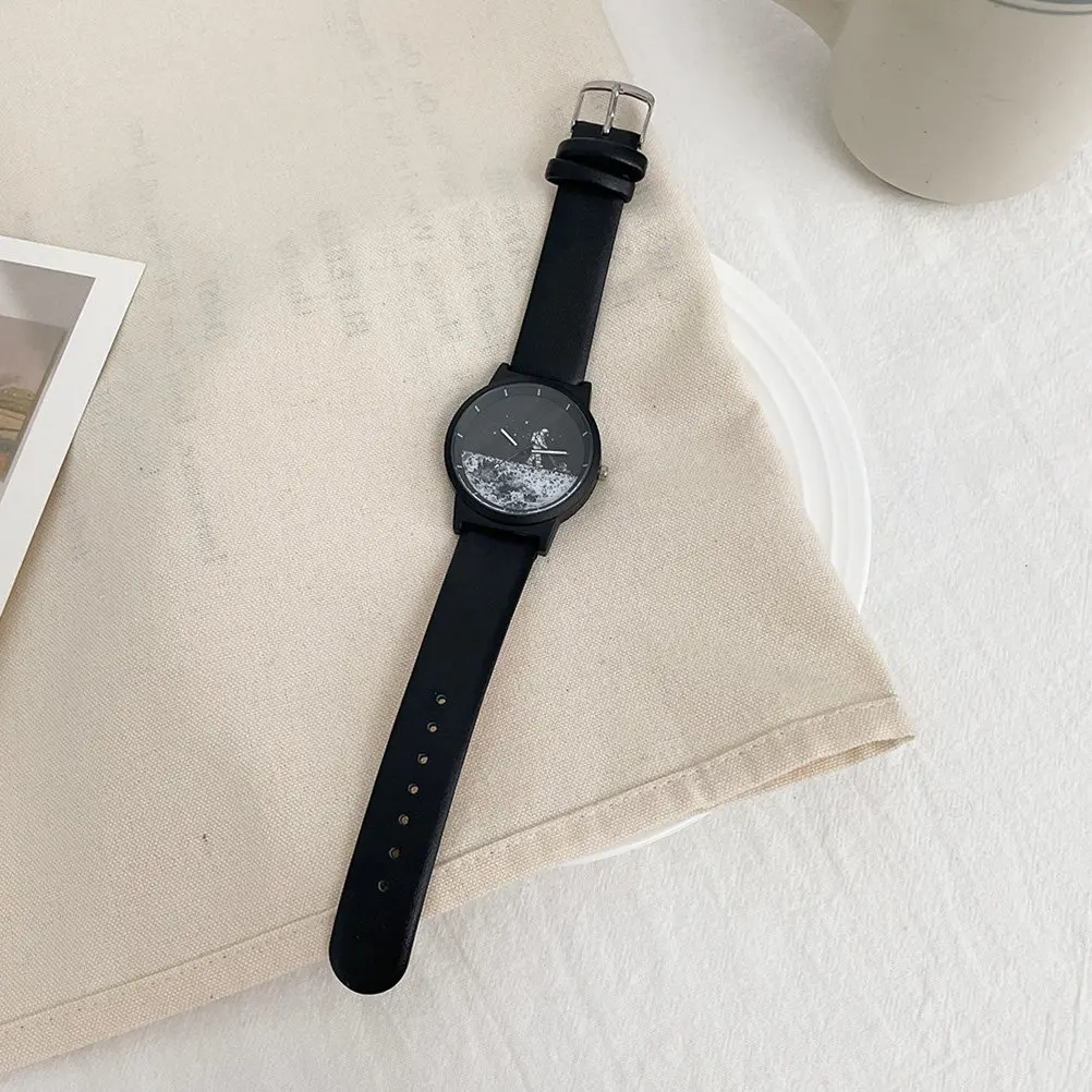 Reloj de astronauta para mujer y hombre, reloj con correa, diseño sencillo y flexible para regalo de festividades