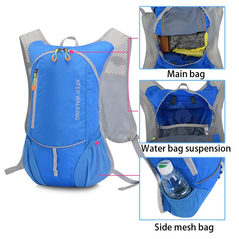 SYZM Running Vest Bag Breathable Outdoor Sport Backpack Portable Hydration Pack Bags  Trail Marathon Hiking Water Bag