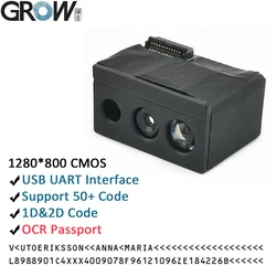 GROW GM69Pro-S 1280*800CMOS OCR/1D/2D Barcode Scanner Module USB UART Interface QR Code Bar Code Reader Support OCR Passport