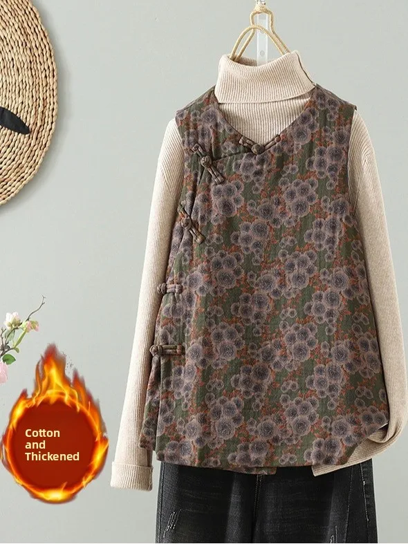 

Ретро-куртка из хлопка и льна с пуговицами, повседневная, универсальная, теплая, с подплечниками, женская модная утепленная зимняя куртка