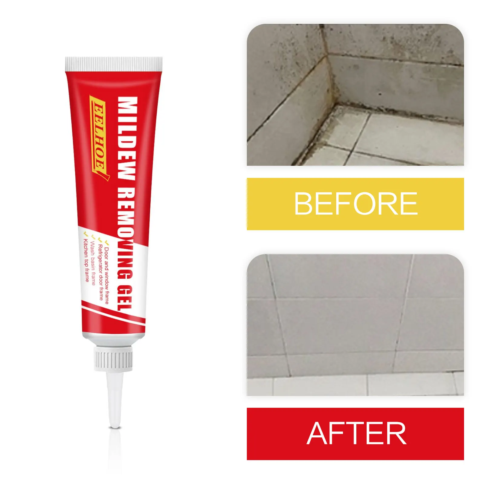 

Mildew Cleaning Gel Tile Gap Spot Removal Sink Edge Mildew Cleaner Wall Mold Remover Refrigerator Cleaning Agent Walls Caulk Gel