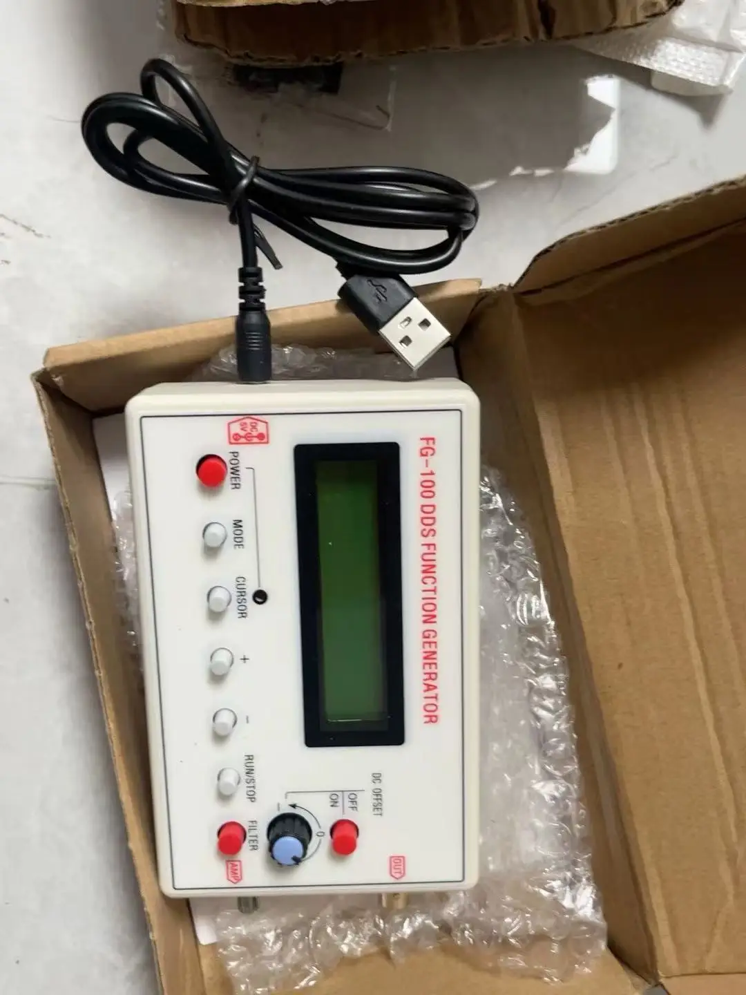DDS Low Frequency Signal Generator (1Hz-500kHz) – Multi-Waveform: Sine, Triangle, Square, Sawtooth