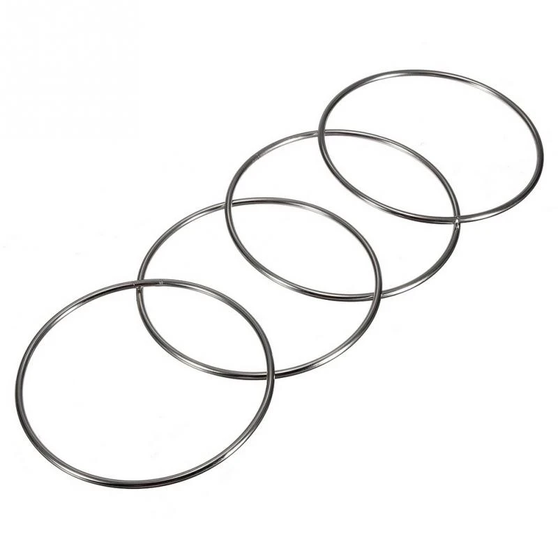 Magic Tricks 4 Chinese Linking Rings   Four Connected In A Set Steet Pipe Props  Diameter 10cm