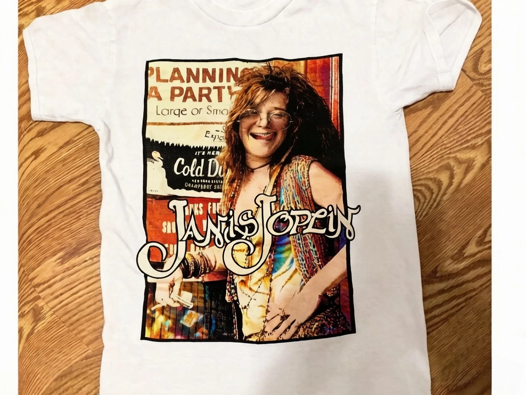 Janis Joplin Singer Shirt Black Album Men's and Women's Universal T-shirt Full range sizes Janis Joplin Singer Shirt