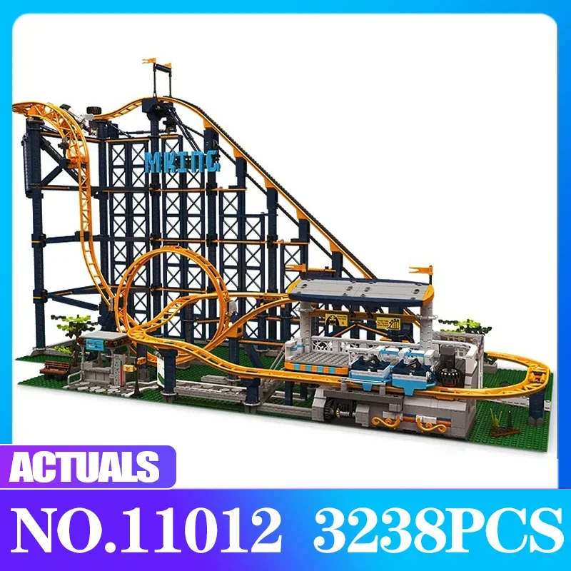 

MOULD KING Amusement Park Roller Coaster Model With Motor Fit 10303 Building Block Brick 11012 Children MOC Toys Christmas Gifts