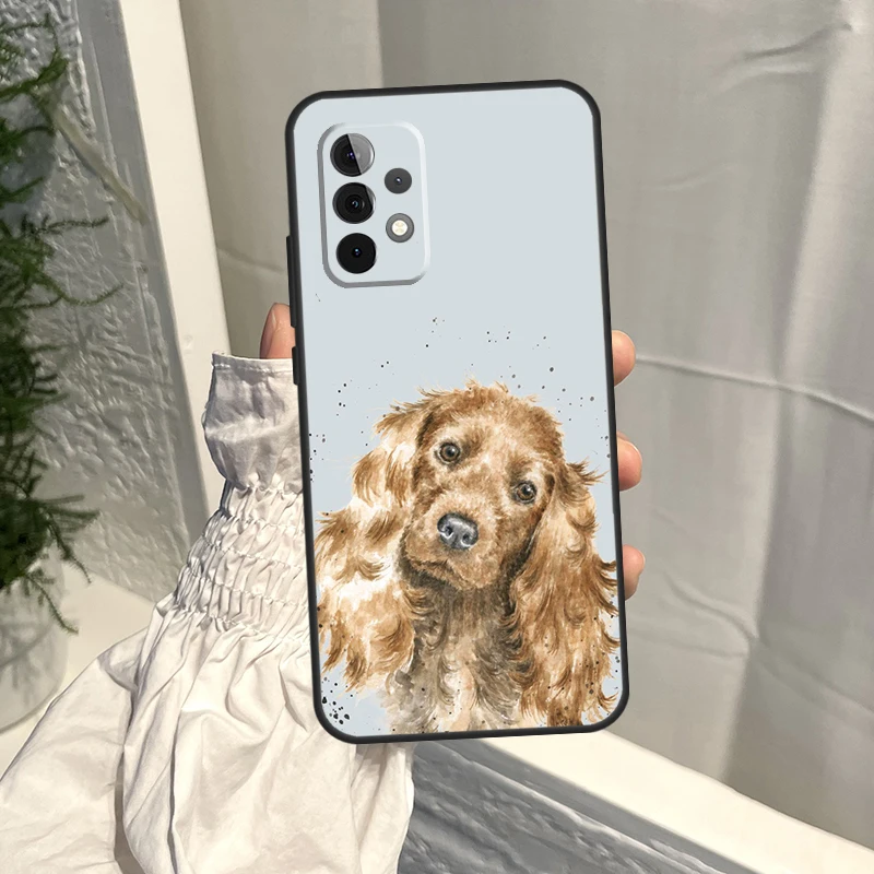 Capa Cocker Spaniel para Samsung Galaxy, Capa para A54, A34, A52, A21S, A12, A22, A32, A14, A13, A23, A33, A53, A73, A51, A71