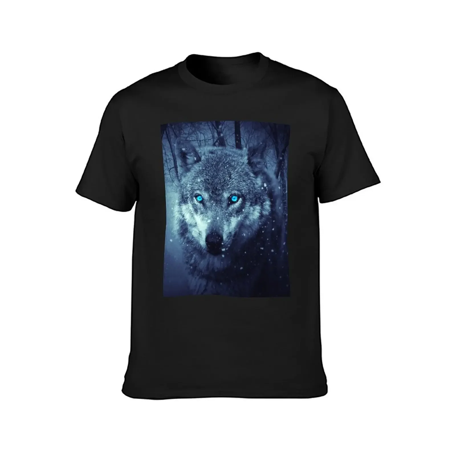 Wolf With Blue Eyes T-Shirt sublime boys whites aesthetic clothes fitted t shirts for men