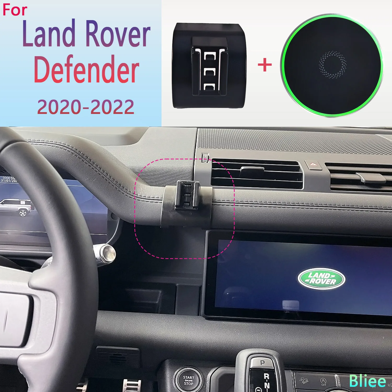 For Land Rover Defender 2020 2021 2022 Magnetic Car Phone Holder 15W Wireless Charging Phone Stand MagSafe Base