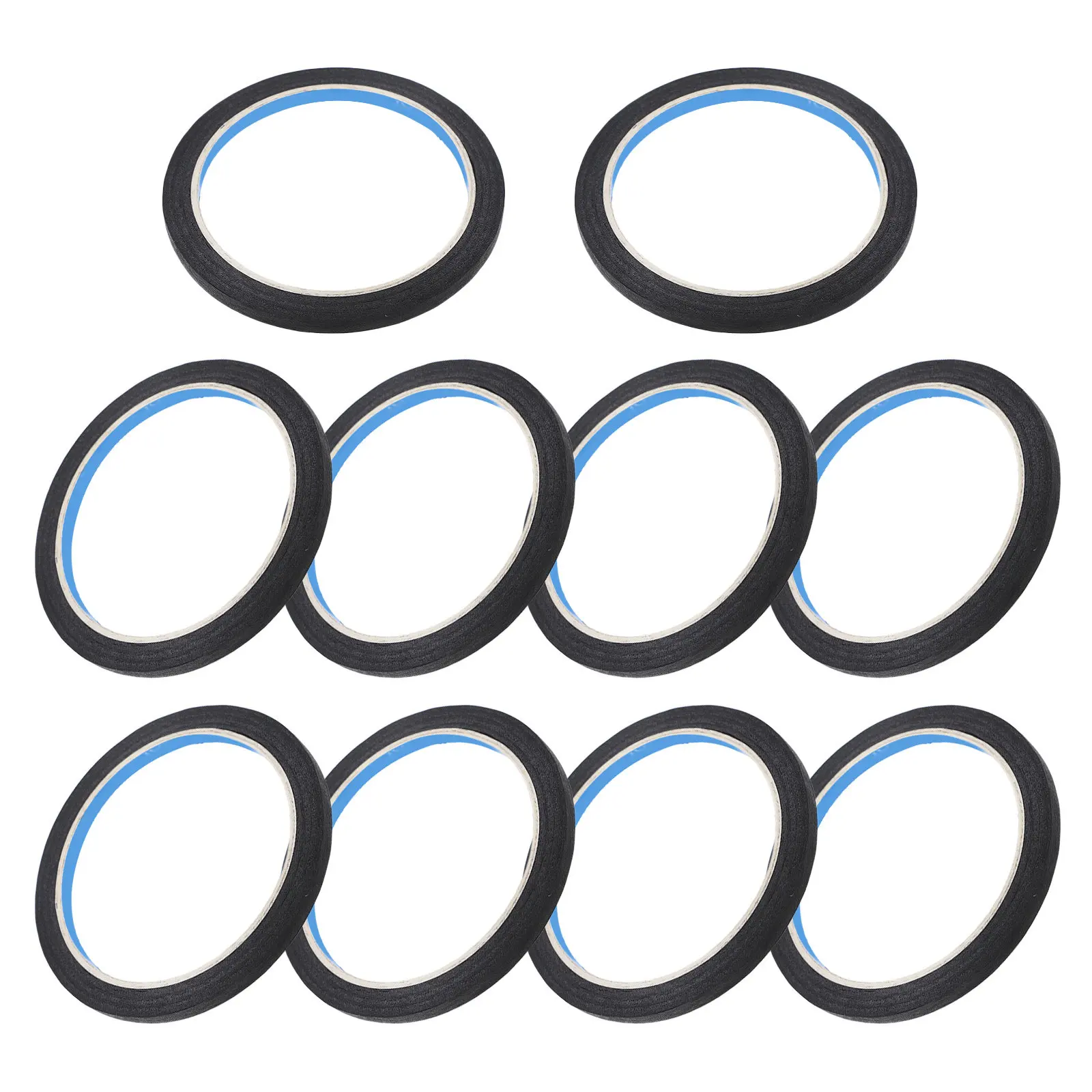 10 Rolls Black Professional Grade Masking Tape Heat Resistant for Car Spray Painting Art Projects Furniture Protection No