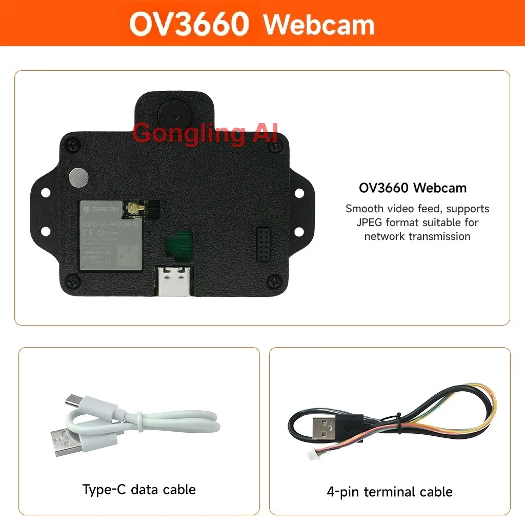 OV3660 Visuele herkenningsmodule AI Camera Beeld Gezichtsdetectiesensor voor Arduino Raspberry Pi STM32 Programmeerbare kit