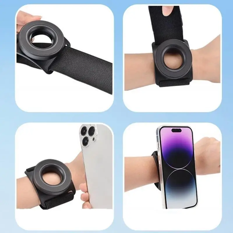 652F Phone Stand Support With Adjustable Wrist Strap For Convenient Viewing Travel Fitness Effortless Phone Handling