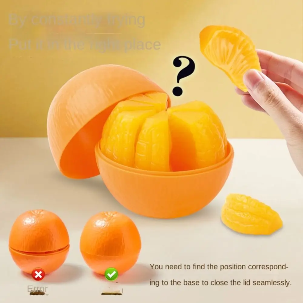 

Montessori Sea Urchin Puzzle Toys Sensory Toys 3D Simulation Sea Urchin Model Cognition Intelligence Tangerine Building Blocks