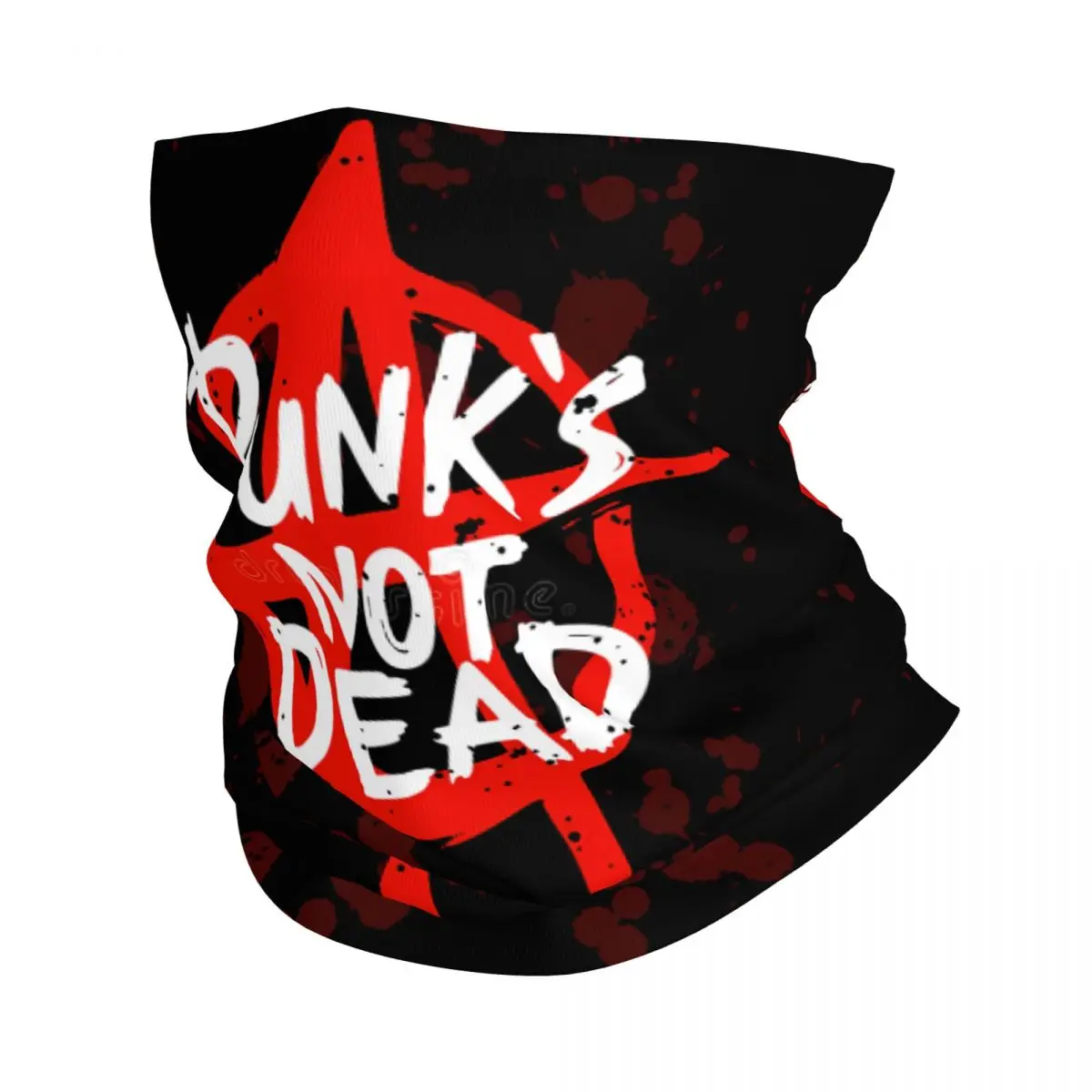 Rock Not Dead Anarchy Thin Wrap Scarf Bandana Neck Gaiter Face Cover Headband