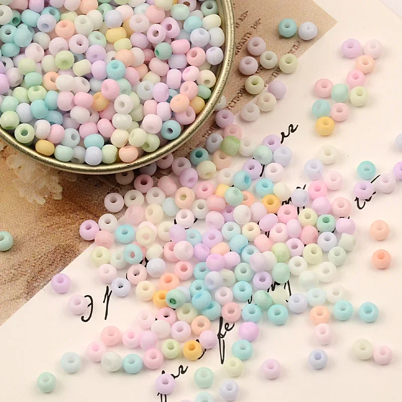 500Pcs 3mm Matte Macaroon Color Glass Seed Beads 8/0 Uniform Round Spacer Beads for DIY Handmade Jewelry Making My Orders Bead