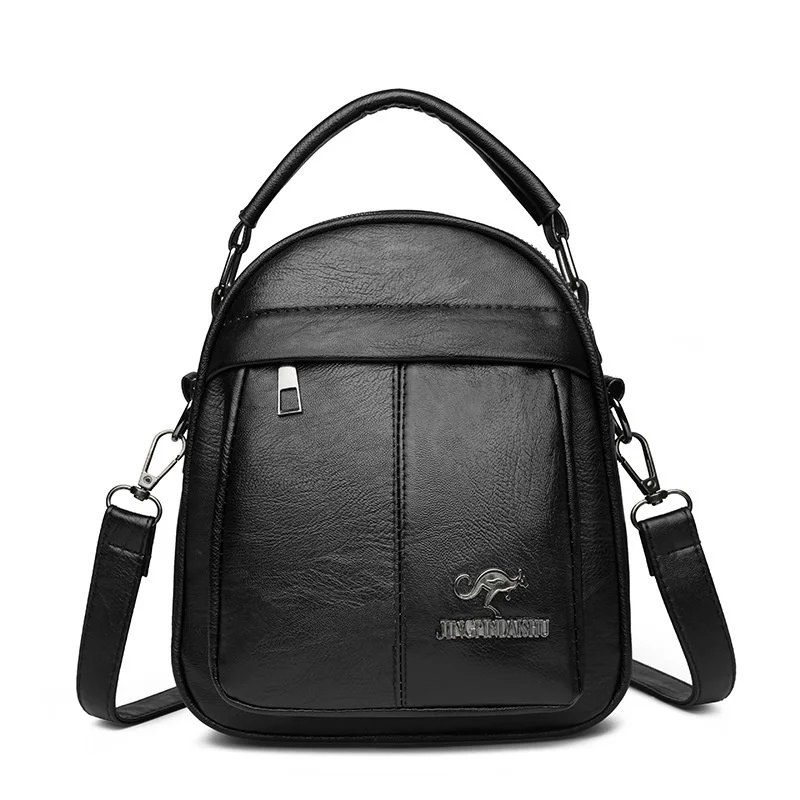 2022 new portable one shoulder two shoulder fashion three purpose bag soft leather large capacity Mini women's backpack trend martinu three wishes highlights from