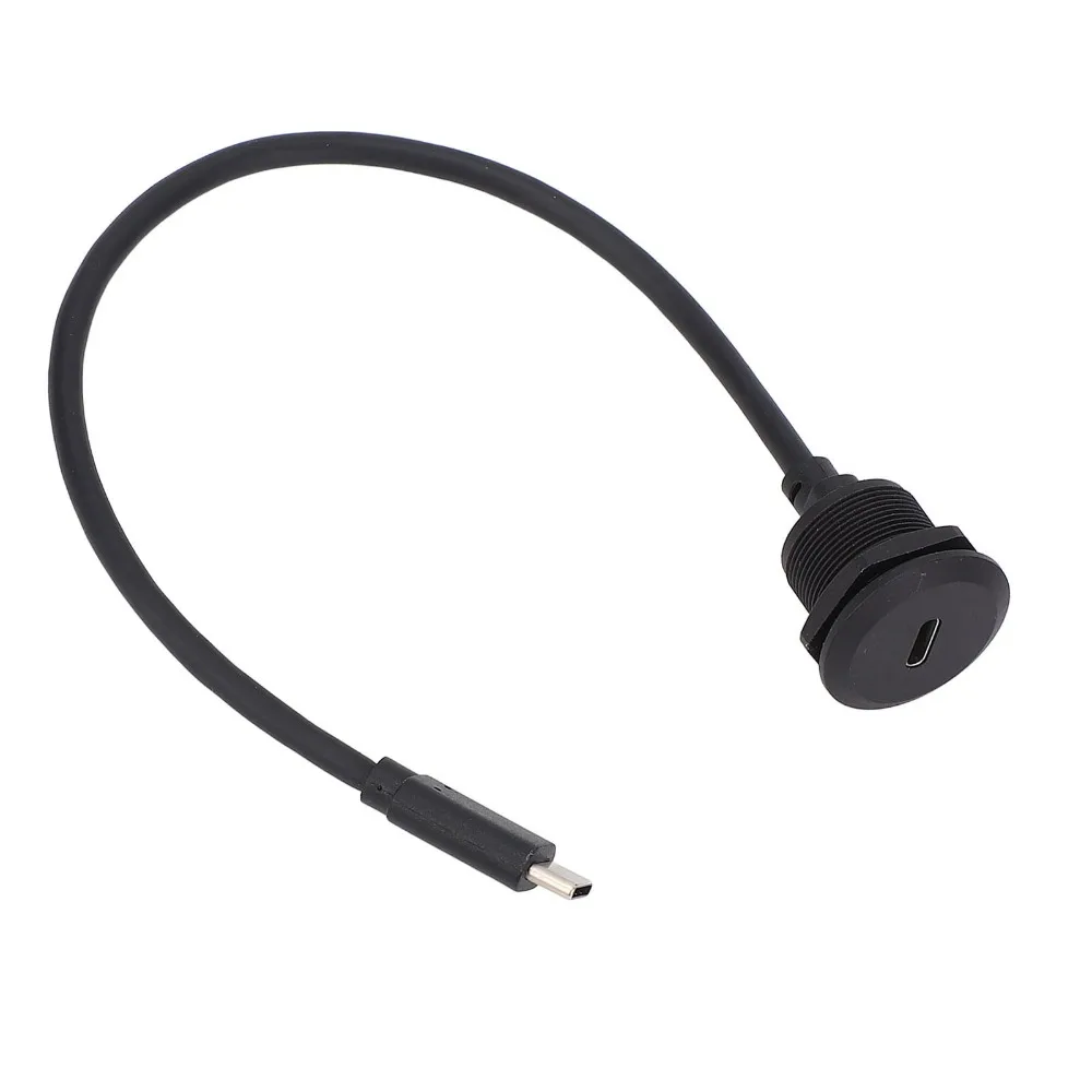 5Gbps Data Transfer Panel Mount Extension Cable Type C 3.0 20V 3A Max Power Male to Female Connector Cable