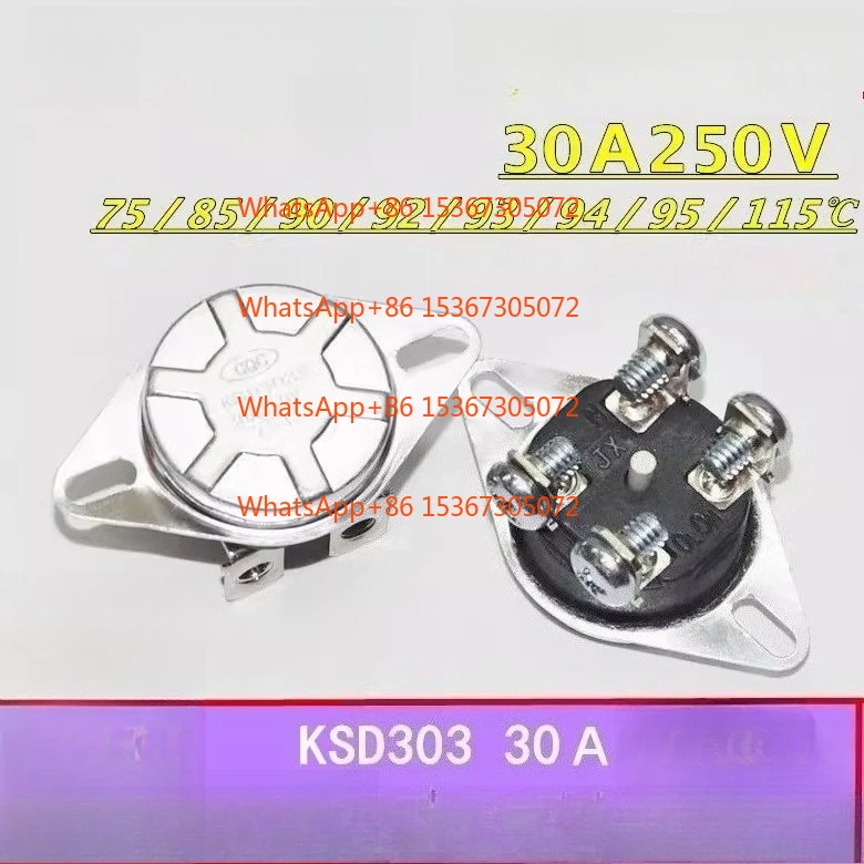 KSD303 электрический водонагреватель, четырехногий переключатель контроля температуры 30A250V 75/85/90/92/93/94/95/115 градусов