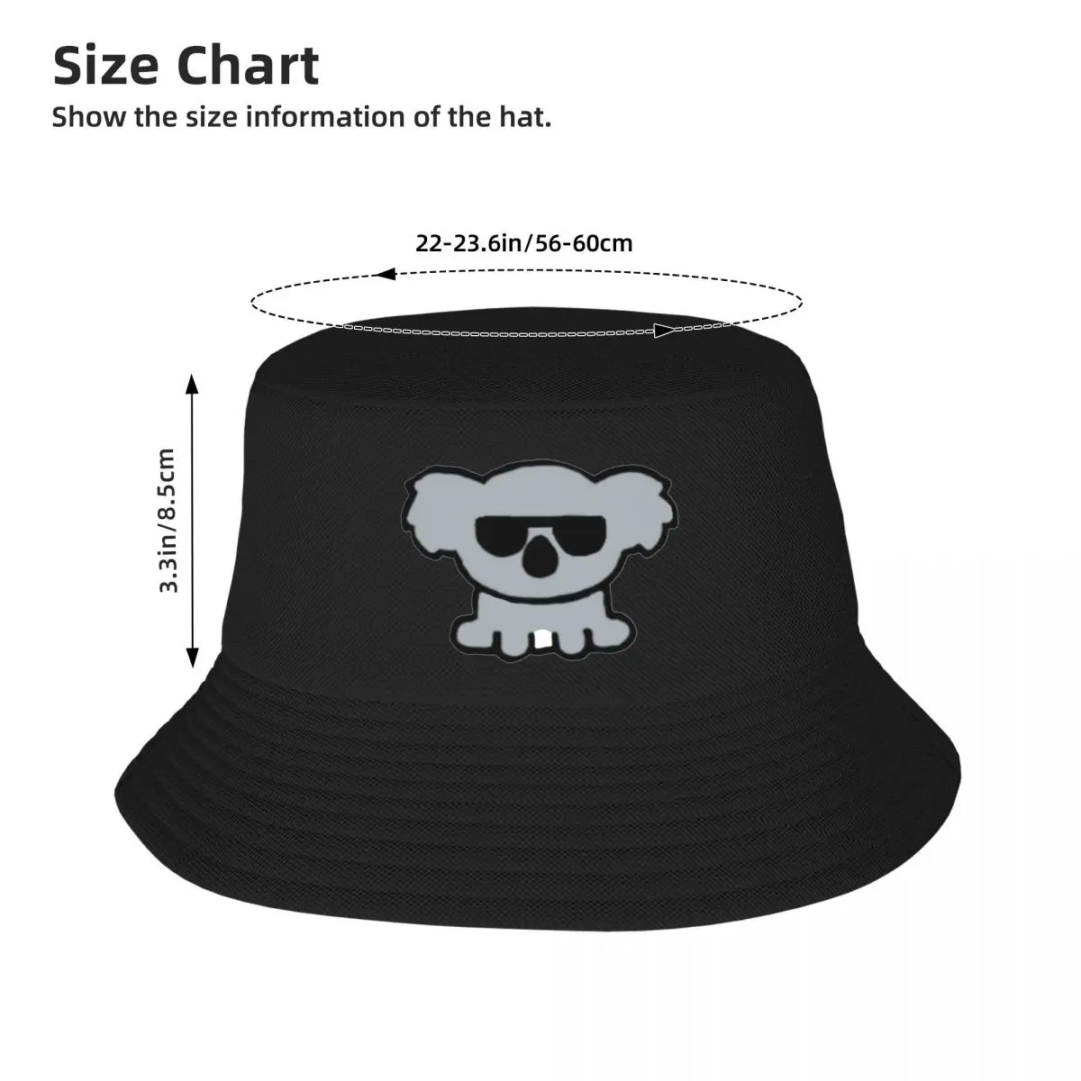 Cool Koala Bucket Hats Panama For Kids Bob Hats Outdoor Fisherman Hats Summer Beach Fishing Unisex Caps