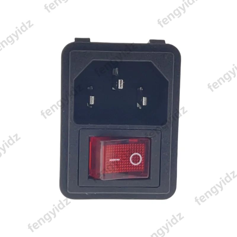 Fengyidz التيار المتناوب سلك الطاقة مدخل وعاء الطاقة مقبس الطاقة مع ON OFF الروك التبديل 250 فولت 10A IEC 320 C14