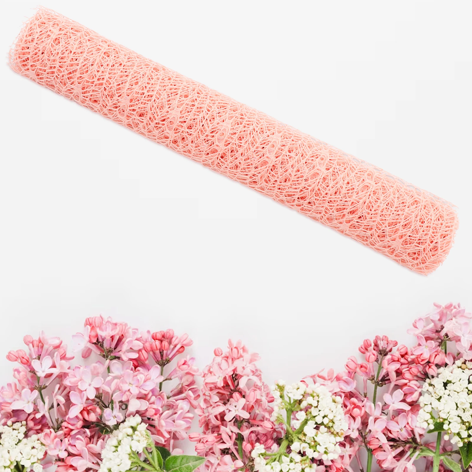 

1 Roll Jacquard Mesh Netting Flower Packaging Yarn Smooth Durable Wrapping For Bouquet Gift Wedding Party Diy Decor Use