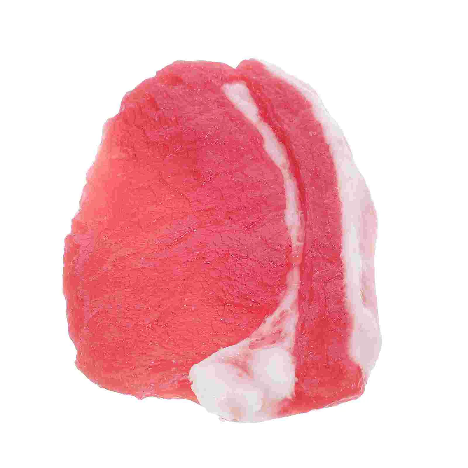 

Simulated Raw Pork Slices Realistic Play Food Fake Artificial for Display Faux Props