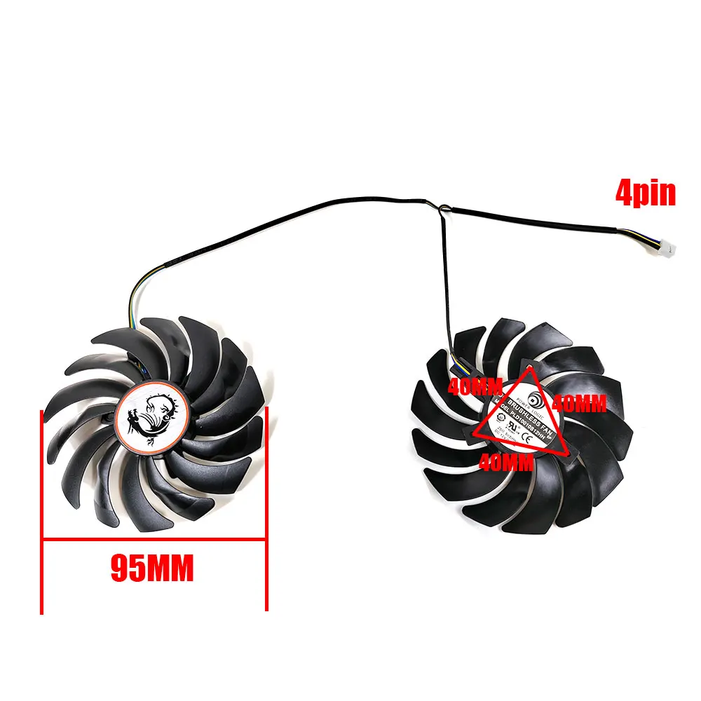 NEW 95MM PLD10010S12H DC 12V GTX 1080 1060 1070 Cooling Fan for MSI GTX 1060 1070 1080 Ti RX570 580 470 480Graphics card cooler