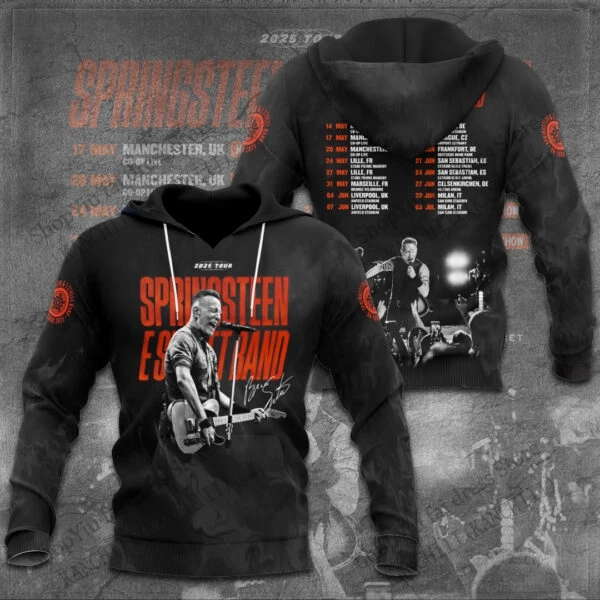 브루스 스프링스틴 밴드 3d 프린트 후드 남성 여성 패션 오버 사이즈 후드 티 셔츠 락 코트 여성 스웨트 인기 의류 남자