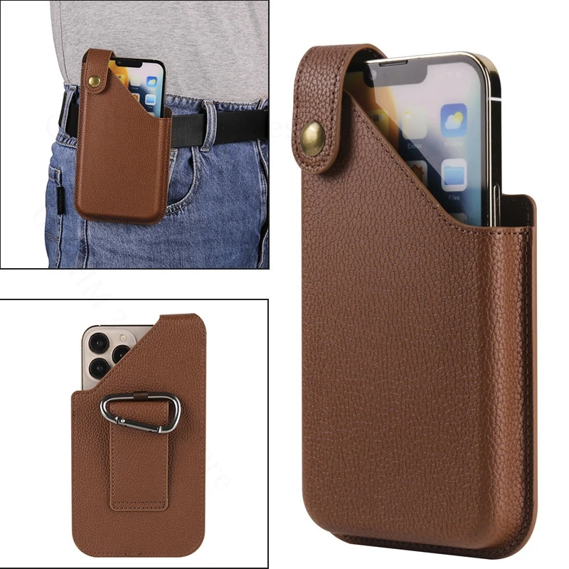 

Pouches For Tecno Spark 40 30 20 Pro Plus Litchi Leather Waist Bag Phone Case Spark 40C 30C 20P 10 9 Pro Belt Clip Holster Cover