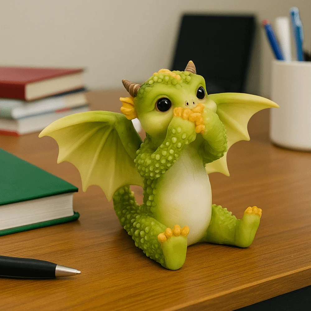 الحرف اليدوية البسيطة لطيف التنين زخرفة للماء تحصيل التنين تمثال راتنج مضحك عرض نماذج الديناصورات #5