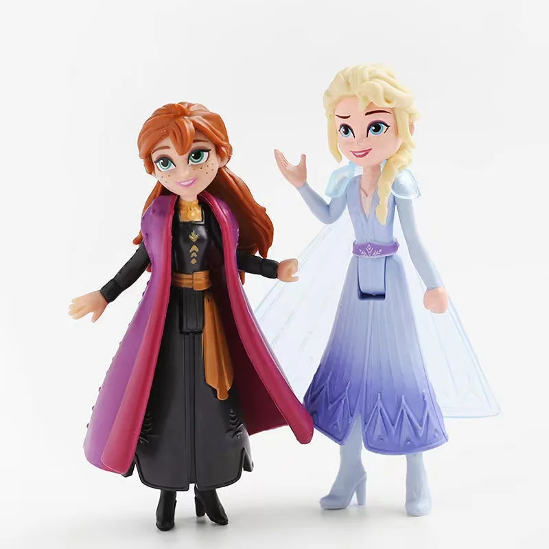 Disney Frozen 2 Featured Figure Character Playset Anna Elsa Olaf Mattias Small Dolls Collectible Model Children's Play House Toy