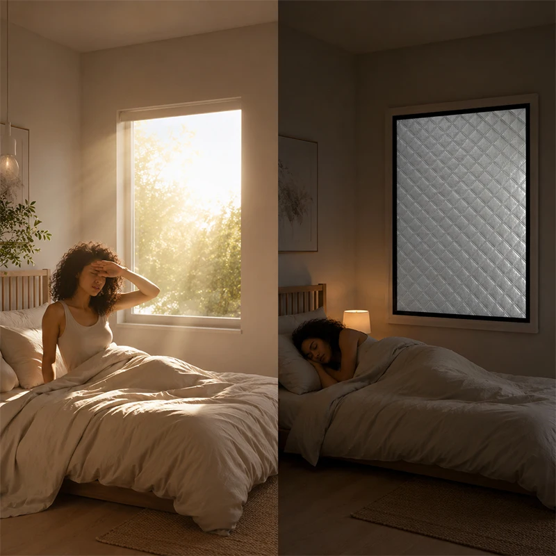 1P No-Drill Thermal Window Film Thickened Self-Adhesive Insulation Cover Easy Install Cold-Blocking Design for Warm Winter Home