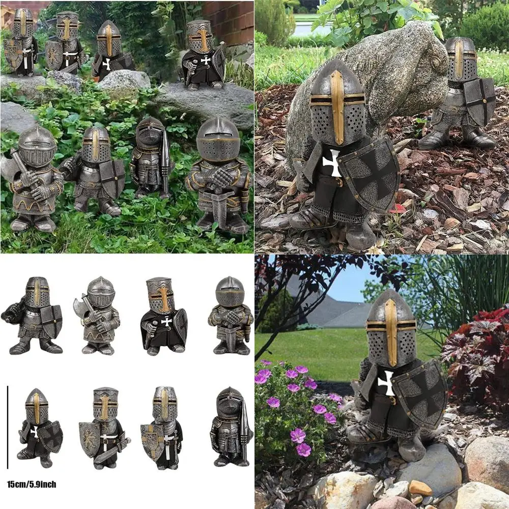 

Средневековые гномы крестоносца: рыцари тамплиеров в стиле Ренессанс, стражи рождественского сада, бронированные фигурки