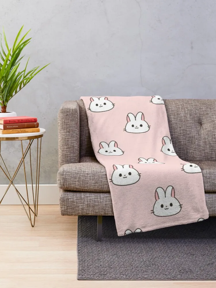 Pink Bunny rabbit Throw Blanket Stuffeds wednesday Blankets For Bed Sofa Blankets