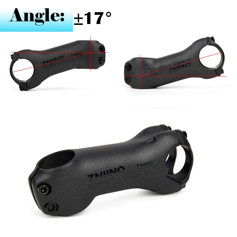 ZNIINO T1000 Carbon MTB Fahrrad Vorbau 6/17 Grad 31,8 MM Carbon Rennrad Vorbau Positive und Negative Radfahren Power Teile – Detail 4