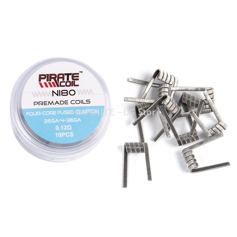 10 unidades/caixa bobinas pré-fabricadas NI80 bobina pré-construída para fio de aquecimento MTL RDA RTA RBA Mod