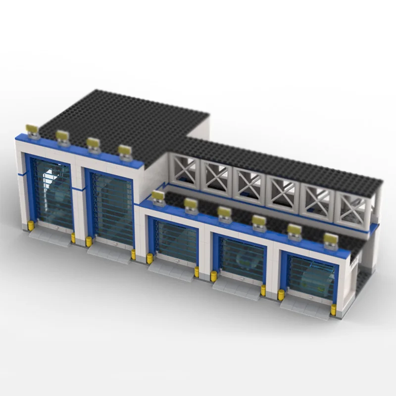 City Model MOC Building Bricks Speed Racing Car Premium Parking Lot Modular Technology Gifts Holiday Assemble Children Toys Suit