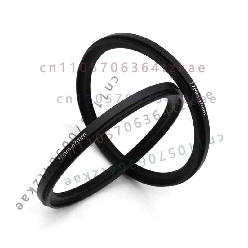 2Pcs 77mm to 67mm Metal Step Down Filter Ring, Camera Lens Adapter Ring for UV CPL ND GND Lens Filters