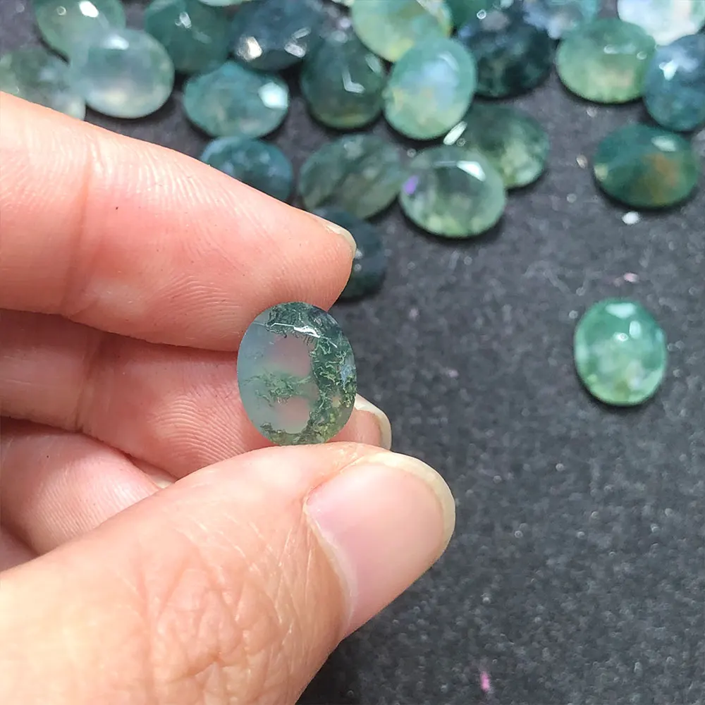 1pc Natural Stone Moss Agate Crystals Gemstones DIY Crystal Stone Home Decor Minerals Quartz Spiritual Meditation Chakra Reiki
