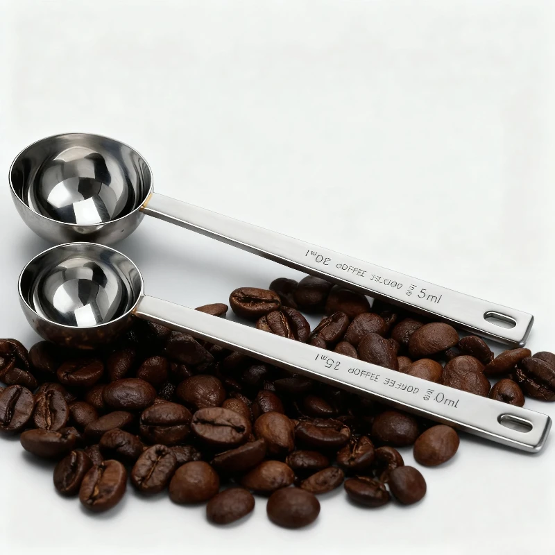 1pc Stainless Steel Measuring Spoon with Graduations for Coffee 15ml & 30ml Long Handle for Seasoning Baking and Home Use