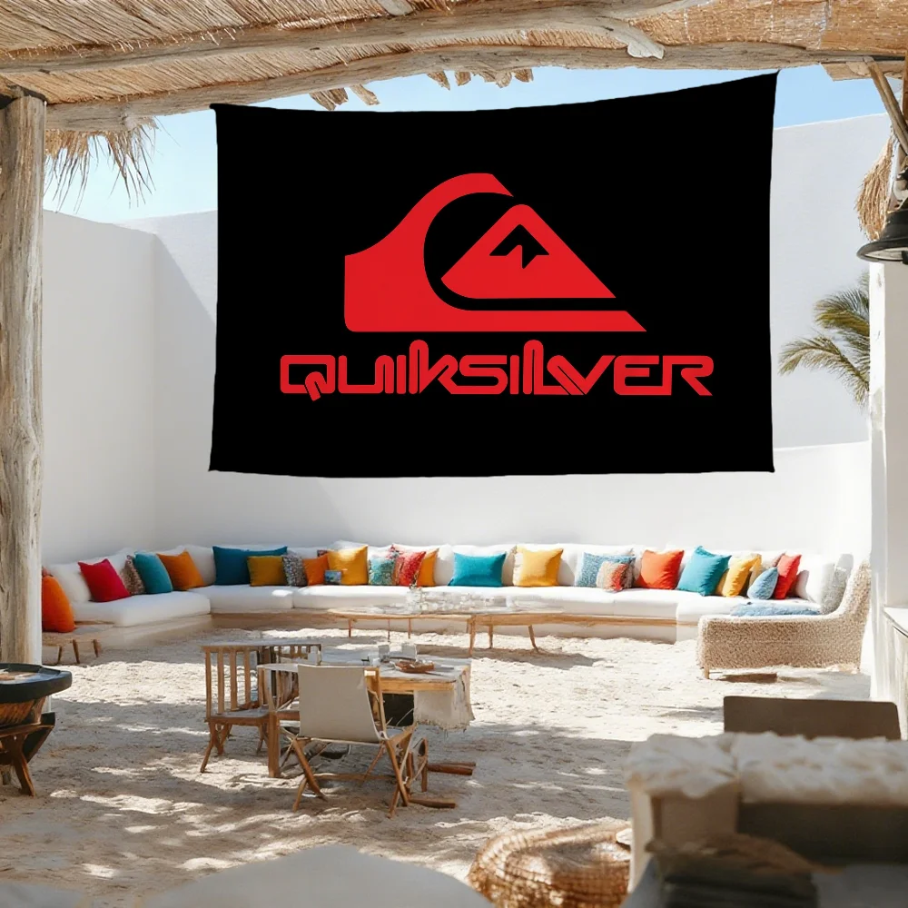 Classic Surf LOGO Q-Quiksilver Flag For Outdoor Camping Bar Picnic Party Home Decoration Ornaments Banner