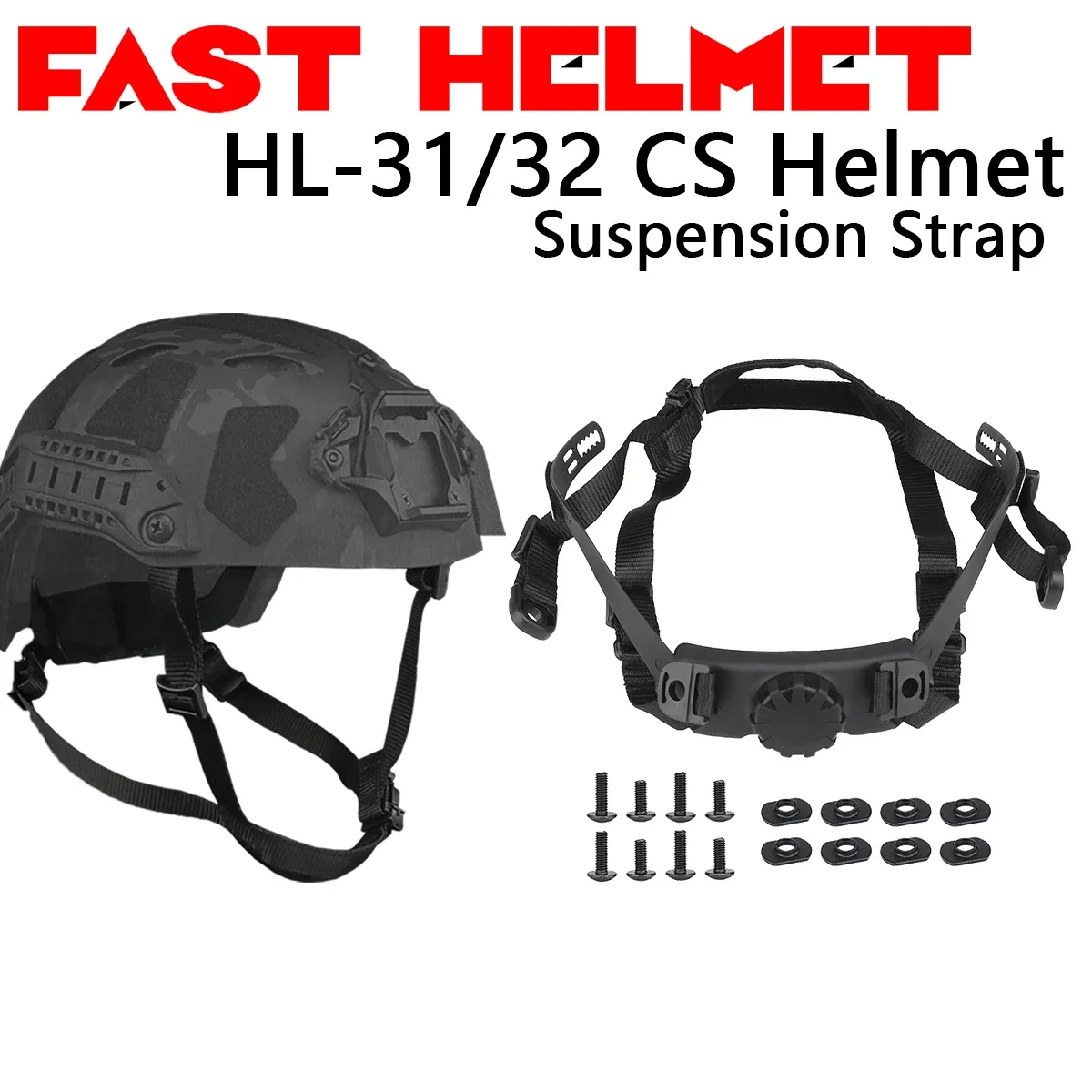 

HL-31/32 Helmet Inner Suspension System Portable CS Helmets Adjustable Head Lock Strap Accessories For FAST SF HIGH CUT HELMET