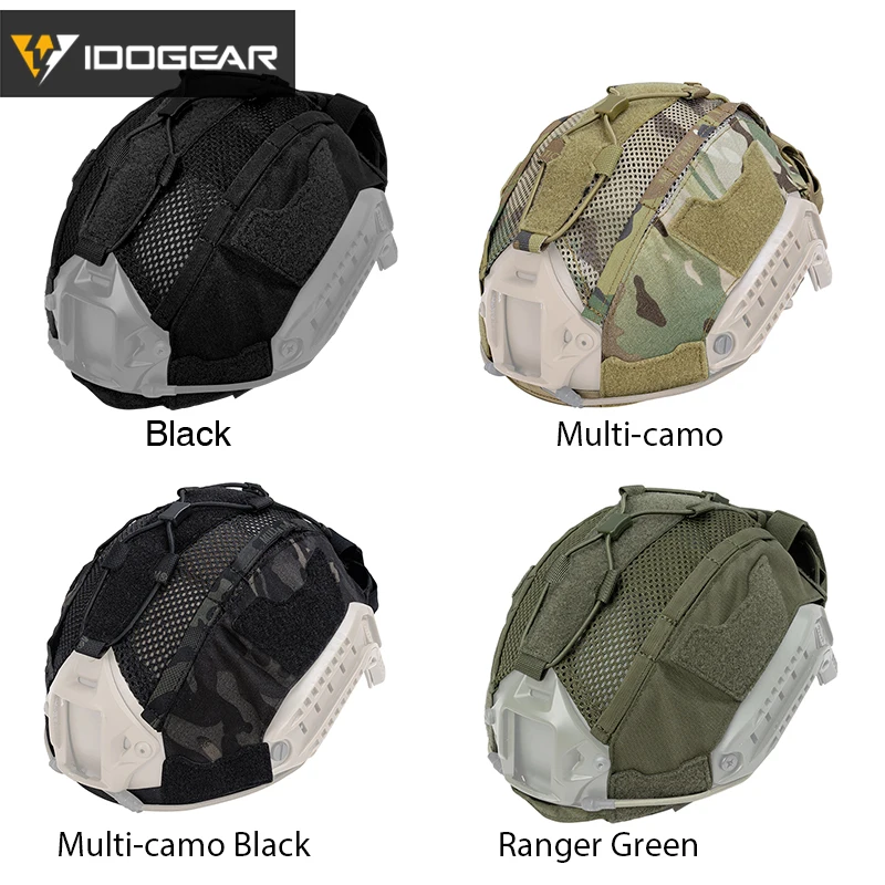 IDOGEAR Helmet Cover For Tactical Maritime Helmet with NVG Battery Pouch Hunting Accessories 3812