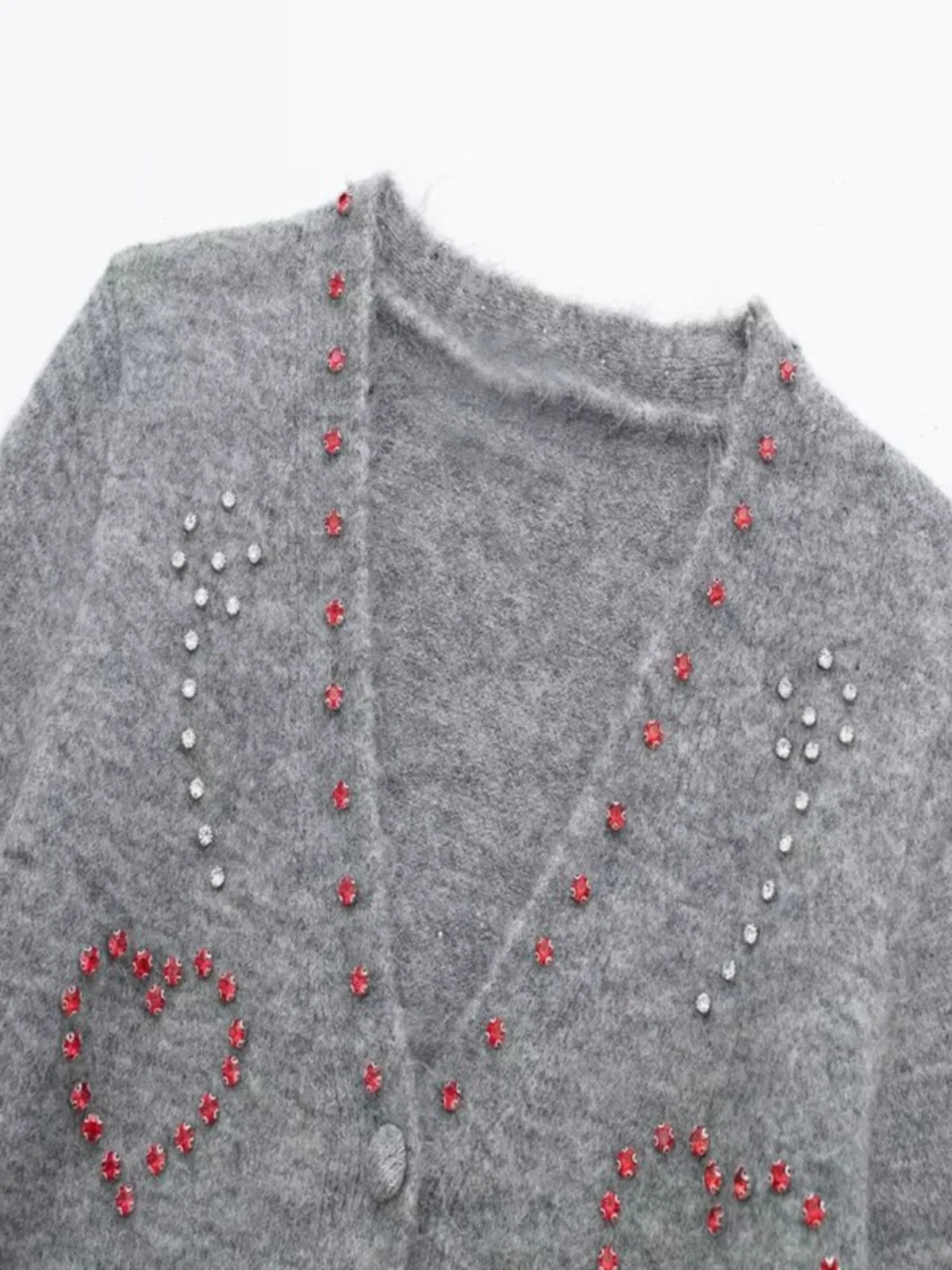 Cardigan tricoté ort Sve pour femmes, pull polyvalent en tissu Polyester, décoration de bijoux, doux, printemps 2024