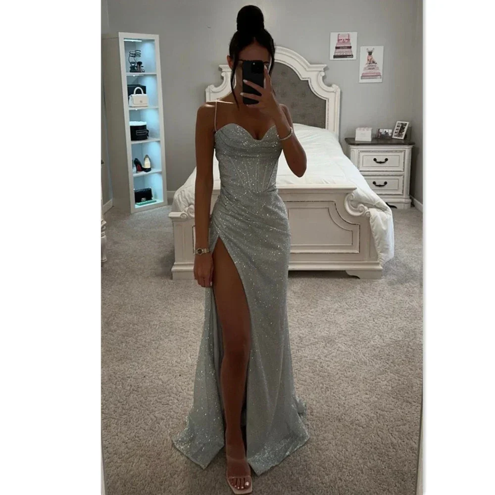 Bride Customized Occasion Prom Long Cocktail of Party Formal Dresses Gala Dress for Women Evening Gown Robe Elegant Gowns