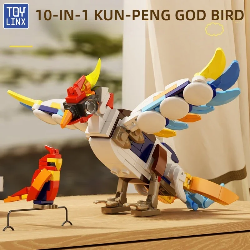 10-in-1 Bird Animal Building Blocks Educational Fun DIY Brick Set Toys with Realistic Designs Birthday Present for Children Kids