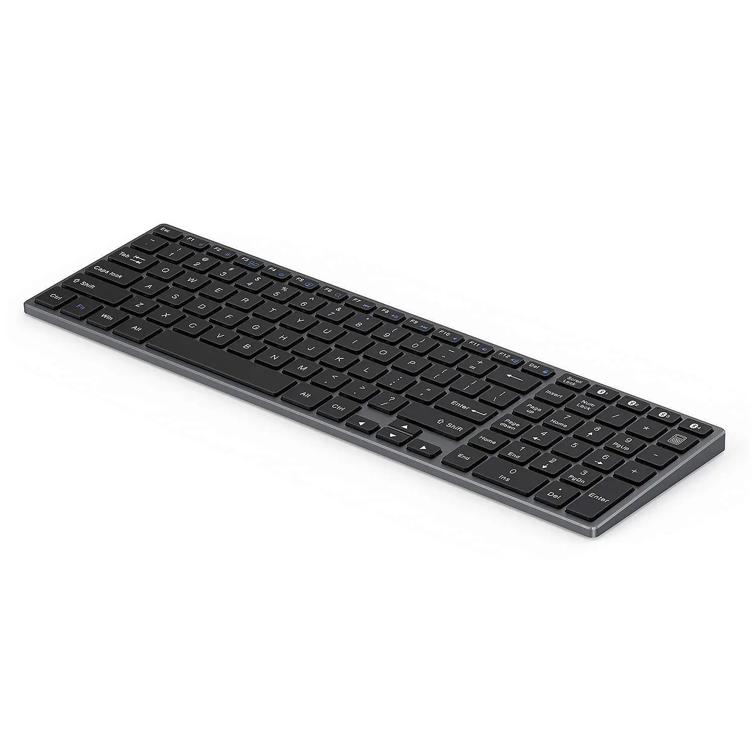 

Aluminmum Computer Keyboard Bluetooth 4 -Devices Connected PC / Tablet / Smartphone, PC Keyboard Recharging Quiet Typing