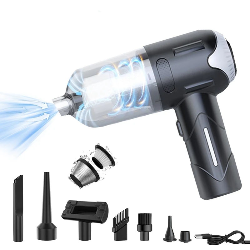 3-In-1 Handheld Vacuum Cleaner Wireless, 8000PA ,USB Rechargeable Portable Light Weight Mini Vacuum Cleaner Spare Parts