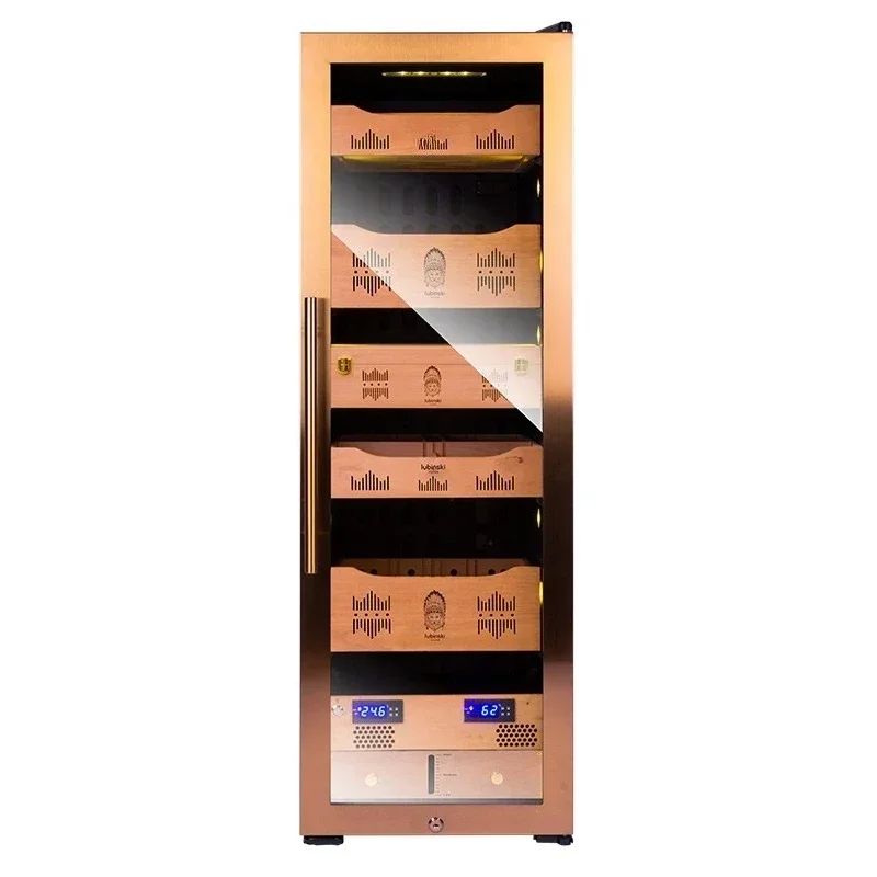 High-grade electronic cigar cabinet, constant temperature and humidity mellowing, cedar wood shelf can be raised naked