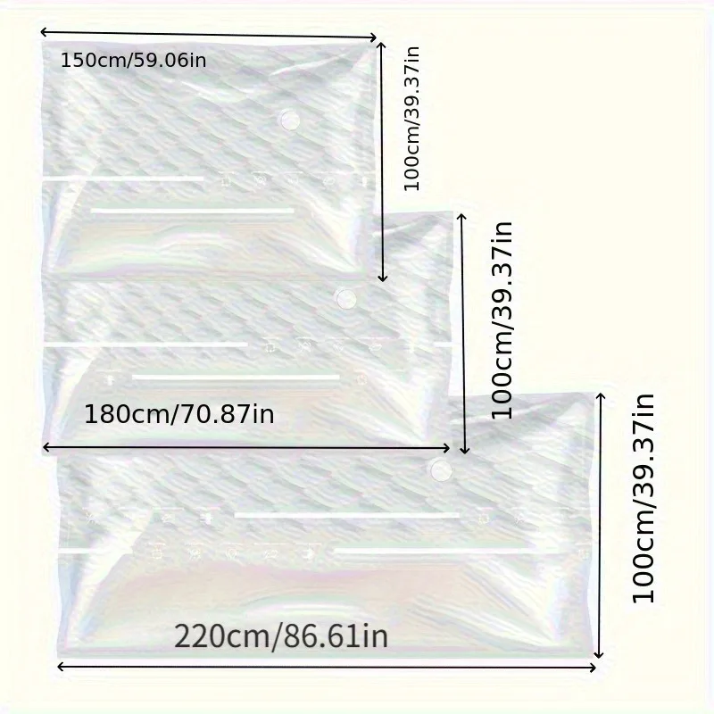 كيس ضغط مفرغ كبير جدًا - 39.37 × 86.61/70.87/59.06 بوصة لتوفير المساحة في المنازل والمهاجع عند النقل. #4